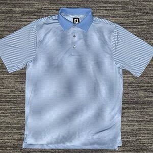 Men’s Foot Joy Striped Prodry Golf Shirt . Size Large . NWOT